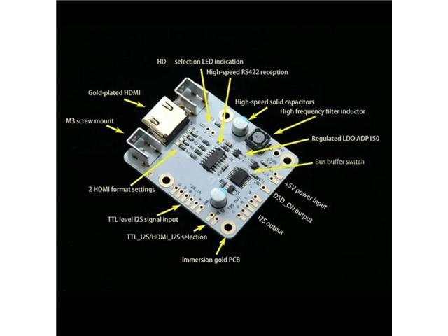 -Compatible I2S IIS Receiver Module For Audio Signal Conversion Board Featuring I2S Switching For DSD PCM HIFI Audio DI