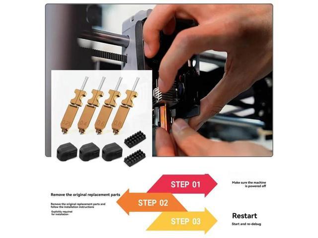 For Flashforge AD5X 3D Printer Replacement Parts- Hotend Nozzle Assembly Upgraded Billic Hardened Steel Nozzles