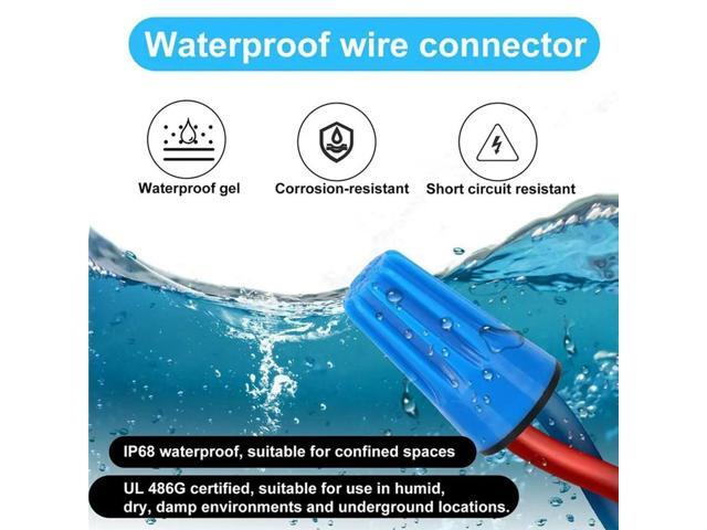 For Irrigation Landscape Lighting 100Pcs Waterproof Wire Electrical Connectors, Cable Terminal Connector Seal Nuts Cap