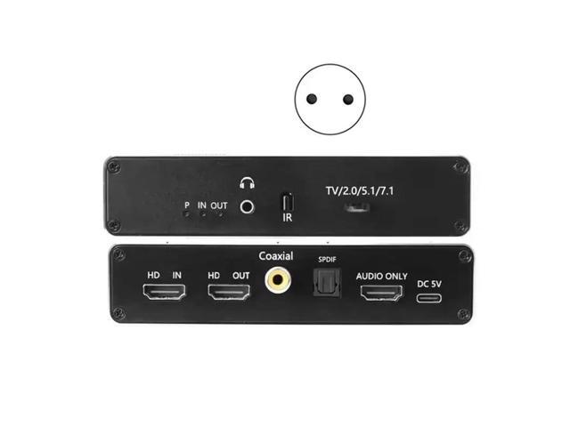 Audio Extractor 8K 60HZ -Compatible Converter With 7.1CH/5.1/2.0 Coaxial Optical Toslink AUX Support HDCP2.3 EU Plug