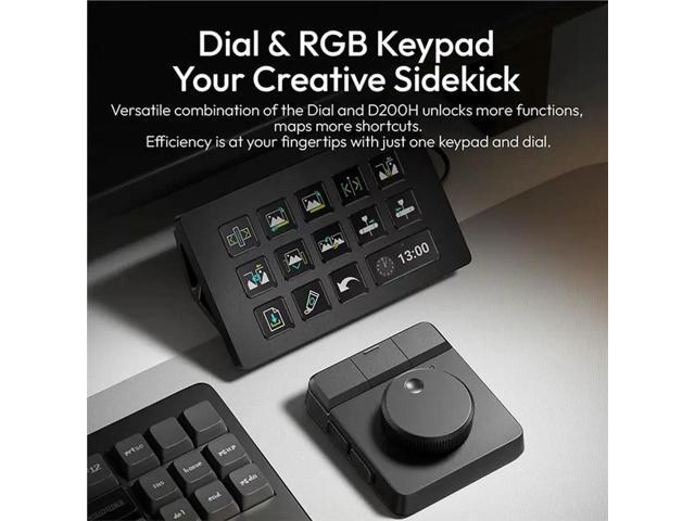 For Light System ligent Studio Compatible D100H Dial Creative Controller For Video& Photo Editing RGB Keypad