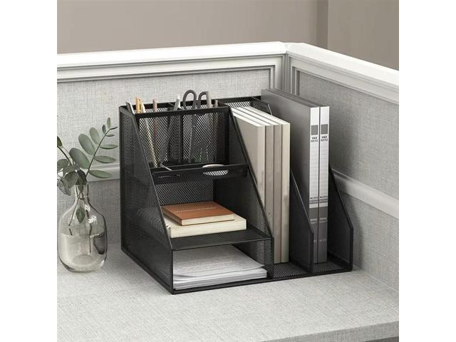 Office Supplies With 2 Organizers, 1 Drawer& 2 Pen Holders- Desk Organizer For Classroom Have And Teacher Needs