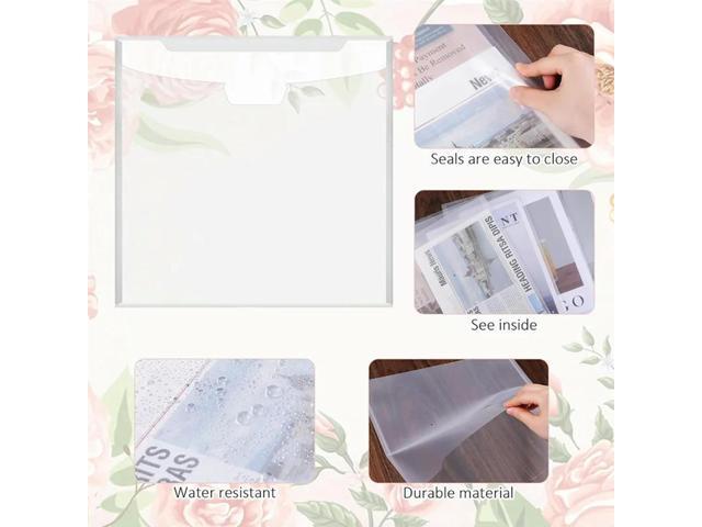 Scrapbook Vinyl Compatible Clear Plastic Cardstock Organizer For Scrapbook Paper With Sticky Index Tabs