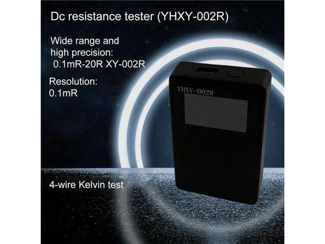 YHXY-002R Resistance Tester DC Milliohmmeter 0.03% Accuracy Short Circuit Tester 0.0001 To 20 Ohm With Test Clips