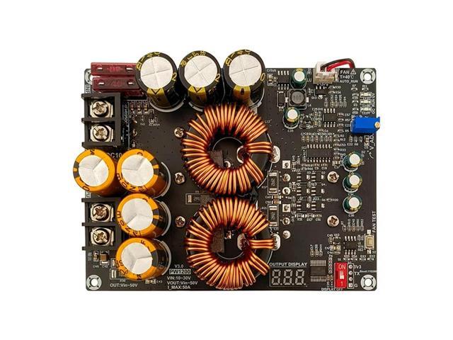 DC-DC Boost Converter Current Boost Power Module 1200W 50A Dual Inductor 10-30V To Vin-50V Adjustable Voltage Charger