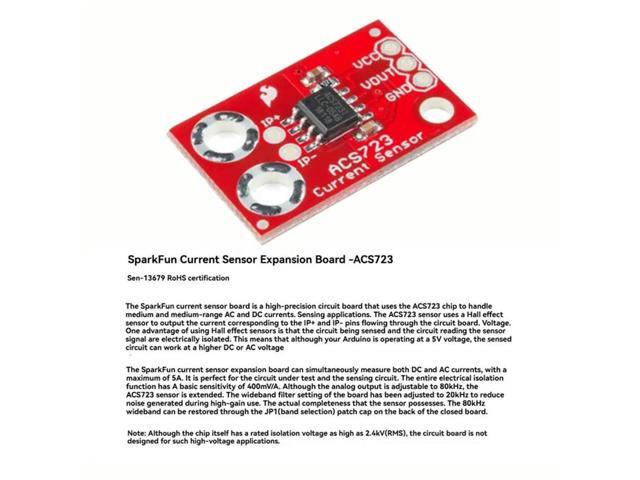 ACS723 Current Sensor Breakout Sparkfun 5A AC/DC Current Sensing Board 400Mv/A Sensitivity Isolation Module