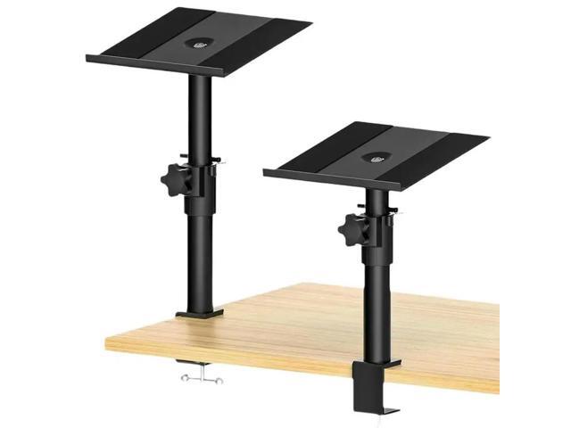 Desktop Speaker Stand Adjustable Height Clamp Mount For Studio-Grade Platform For Studio Monitors Computer Speakers