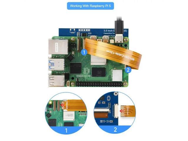 For Raspberry Pi Series Board Compatible 3.5Inch DSI Capacitive Touch Display 5-Point Touch 640 X 480 Pixel IPS Display Pan