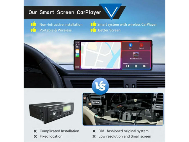 Universal 1080P HD Car Radio 10.26' Multimedia Player Touch Screen Carplay Adapter For IOS Android Camera AUX/FM