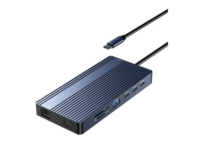 Ethernet Adapter 14 In 1 USB-C Docking Station 2 HD 1 USB-C/DP 1000Mbps Ethernet For Laptop