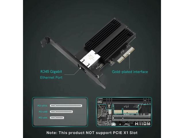 10Gbps AQC113 PCIE To RJ45 Network Card 1G/2.5G/5G/10Gbps RJ45 Interface Ethernet Wired LAN Adapter For Desktop Win10/11-A77P