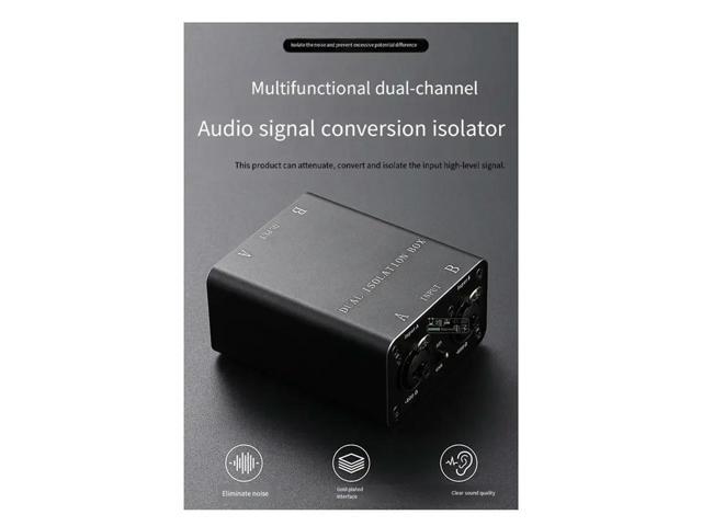 Professional Dual-Channel XLR Audio Isolator Transformer 6.5Mm Jack Coupler Eliminating Current Hum Noise