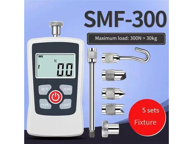Auto Backlit LCD Display 300N Digital Force Gauge Push-Pull Gauge Force Meter Includes Case Power-Off Func
