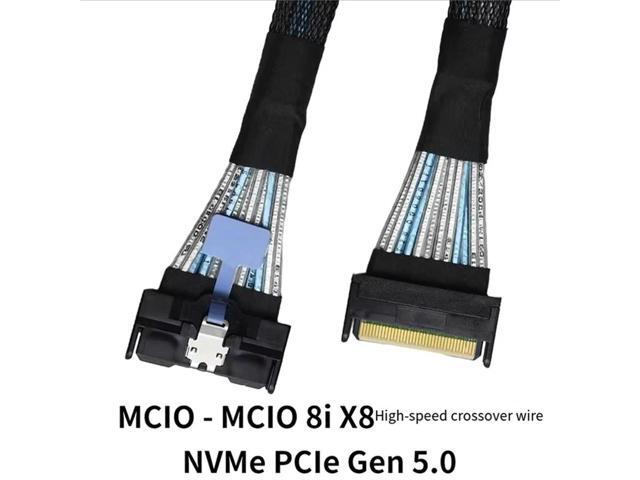 For GPU Graphics Card Expansion MCIO Split Card Pcie 5.0 8X16x To 2X MCIO 8I Baseboard 6PIN With MCIO To MCIO Cable