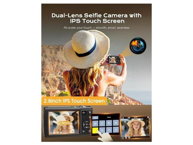 Dual Lens 88MP 8K Digital Camera With, Touch Screen, 16X Zoom Autofocus For Vlogging For Photography