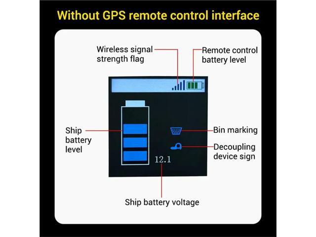 RX40P-TXG7 Brushless Net-Pulling Boat Remote Control Set Color Screen Display Large Range(2000-Meter) No GPS Module