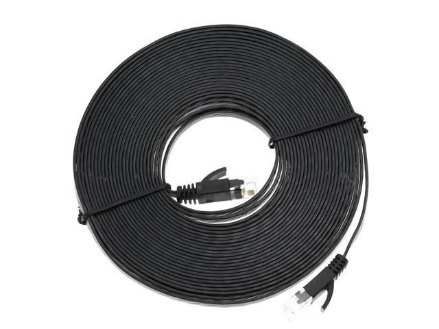 Aurum Cables Flat Ca Snagless Network Ethernet Patch Cable Black