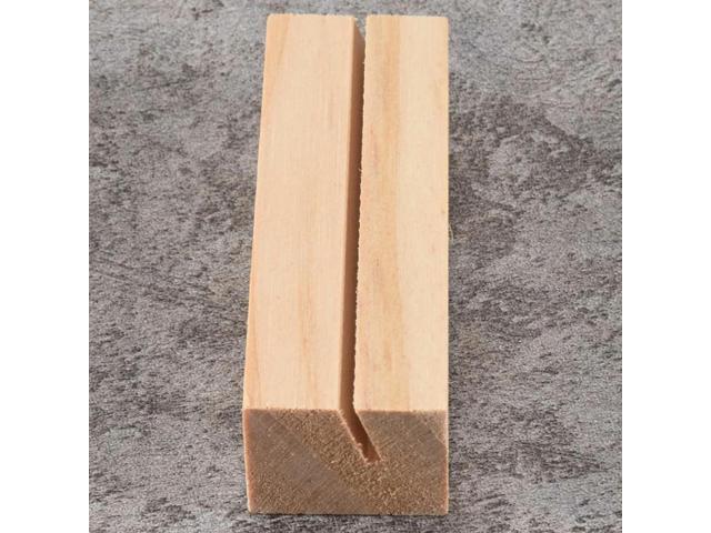 Advanced! 20 Pieces Wood Place Card Holders, Wooden Table Number Holder Memo Stand Clamps Stand Card Desktop Message Crafts for