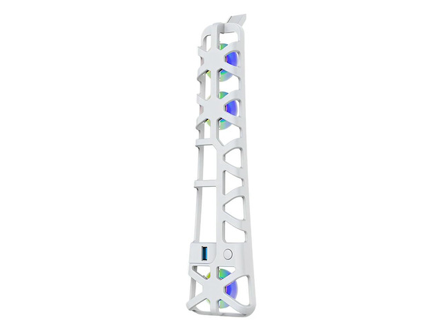 For PS 5 Pro Temperature-Controlled Cooling Fan Host Cooling Fan RGB Light USB3.0 Hub for 5 Pro Disc & Digital Edition