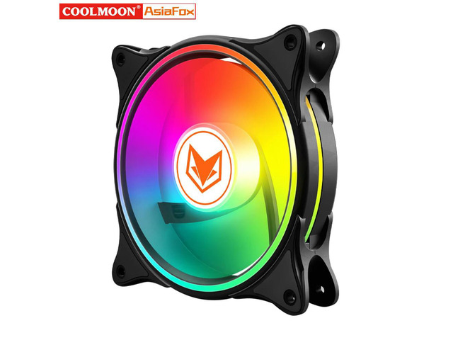 COOLMOON 120mm Case Fan 5V 3 Pin ARGB Computer Chassis Fans 12V 4 Pin PWM Cooling Ventilador Hydraulic Bearing 24 LED Aura Sync