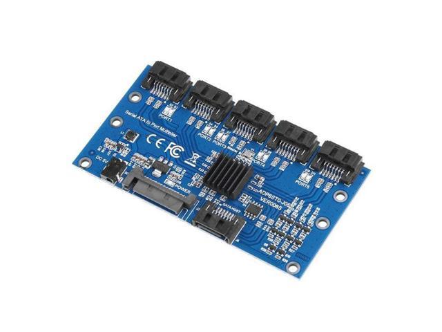SATA Expansion Card 1 to 5 Port SATA3.0 Controller Card Supports 6-port 6.0Gbps SATA III Interface Hot-Plug