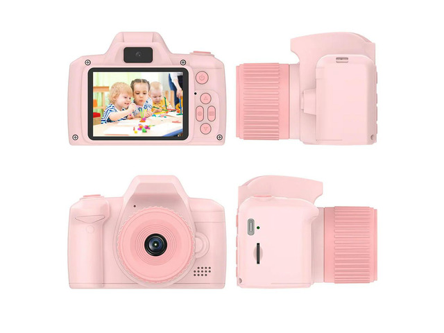 Long Lens Toddler Camera 1080P HD 2.4 Inch IPS Screen Child Camera Birthday Festival Gifts for 6 7 8 9 10 Year Old Boys Girls