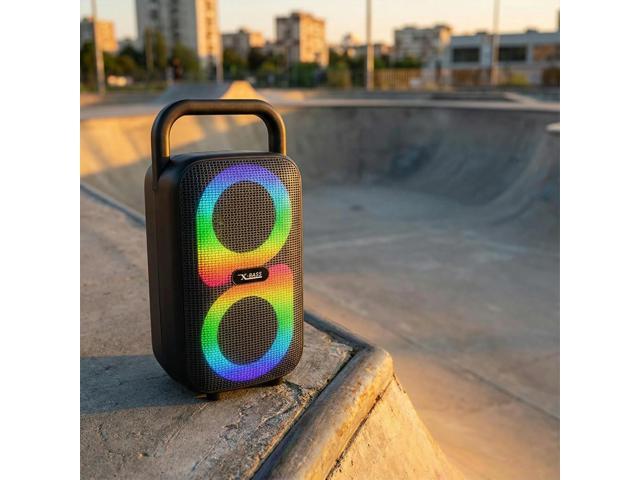 BT Speaker Handle TWS Pairing Loud Stereo Sound Large Party Speakers with Subwoofer for Party Outdoor Camping Backyard