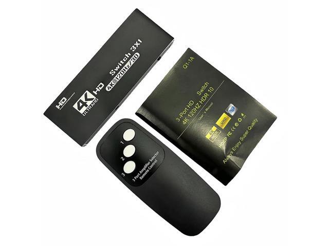 HDMI-Compatible Switcher Splitter IR Remote Control Switch 4K 120Hz Automatic Switch for HD-DVD for PS3/4/5 for Xbox 360 Player