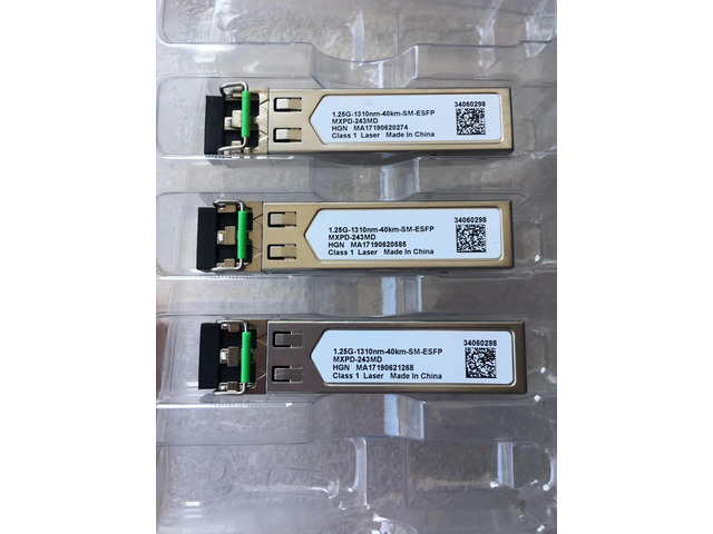 40KM 1.25GB Module Adapter 1.25G 40KM 34060298 MXPD-243MD 1.25G-1310NM-40KM-SM-ESFP SFP 40KM Optical