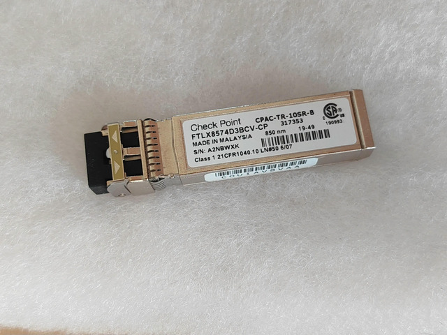 Check Point SFP 10G FTLX8574D3BCV-CP CPAC-TR-10SR-B 317353 Check Point 10GB 850NM Optical Fiber