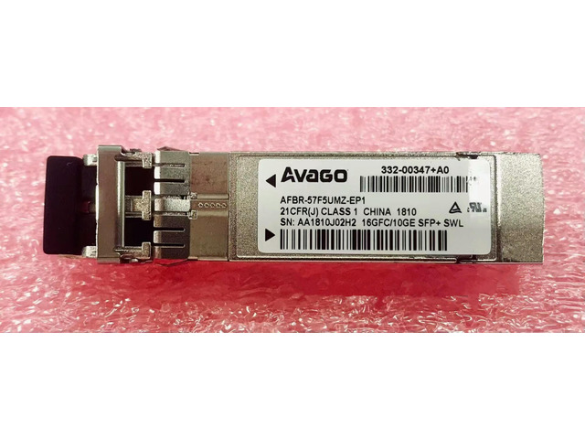 AVAGO 16G SFP+ 850NM AFBR-57F5UMZ-EP1 332-00347+A0/16GFC/10GE SFP+ SWL Optical Switch