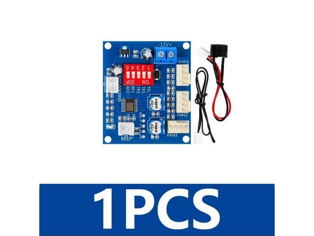DC 12V 5A PWM PC CPU Fan Temperature Control Speed Controller Module Buzzer High-Temp Alarm NTC B 3950 Thermistor 50K
