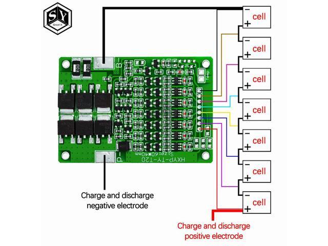 7S 25.9V 29.4V 7S lithium protection plate with balanced charge and discharge protection 15A current limit