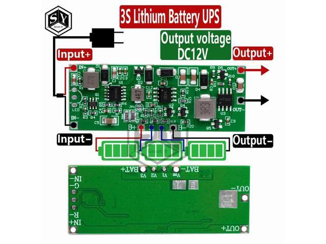 DC 12V 3A 24W 36W 3S Lithium Pack UPS Module Charging Discharging Automatic Switching Uninterruptible Power Supply Board