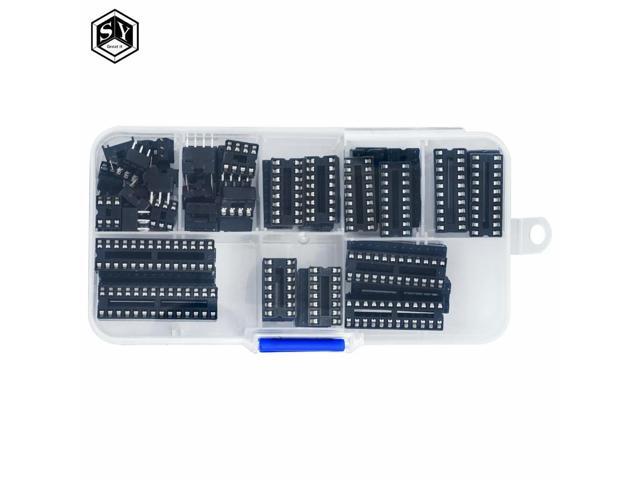 BAISHUN 66PCS DIP IC Socket Assortment Kit 6/8/14/16/20/28 Pin PCB Mount Sockets for Electronic Projects