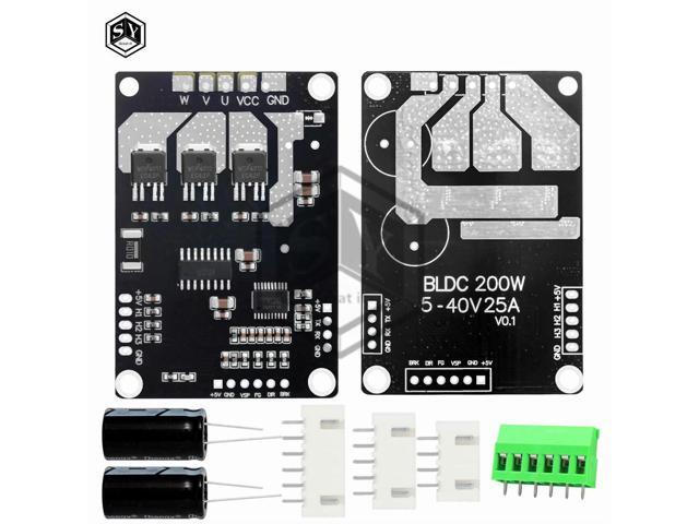 3-Phase BLDC Motor Controller 25A 200W 5-40V Hall Sensor Driver Module for PWM Control