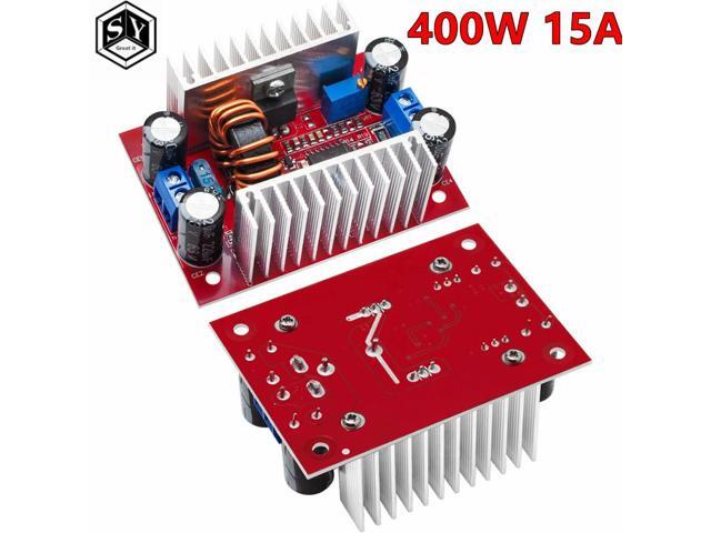 400W 15A DC Step-Up Boost Converter Constant Current Power Supply, LED Driver Module 8.5-50V to 10-60V Voltage Regulator