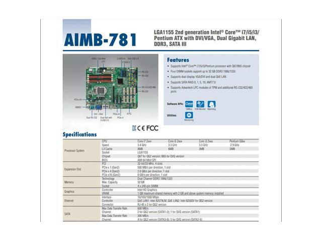 AIMB-781 AIMB-781QG2-00A1E For Advantech Industrial Computer Motherboard ATX Dual Display Fully Tested Fast Ship
