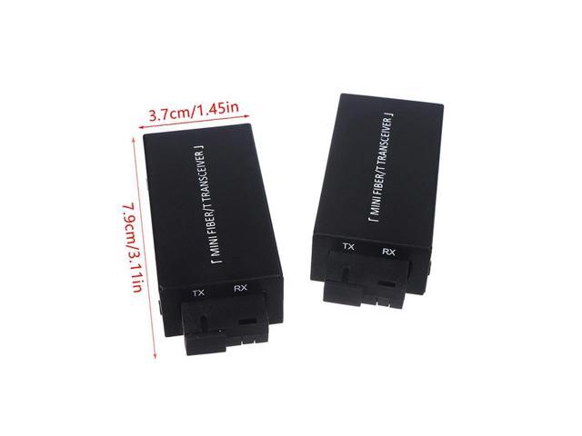 1 Pair Mini Gigabit Fiber Media Converter 1000Mbps SC to RJ45 Ethernet 20Km