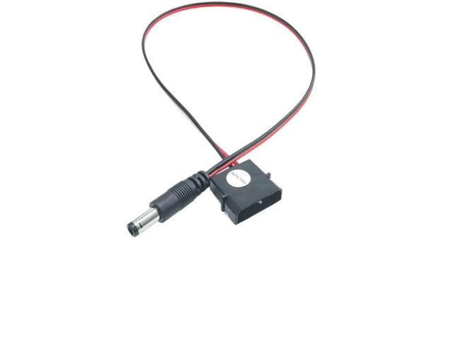 IDE Molex Male to DC 5.5mm x 2.1mm Converter Adapter Power Supply Cable 12V 18AWG Wire 50cm