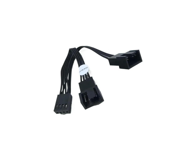 Computer 4Pin 3Pin 1 to 2-Port GPU CPU Cooler Fan PWM Deceleration Power Cable Temperature Control Speed Drop Wire 10CM