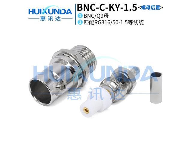 BNC-C-KY-1.5 nut rear BNC female crimp 50-1.5/RG316 wire BNC-KY-1.5 connector
