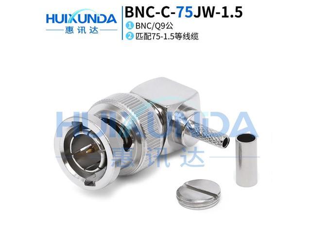 BNC-C-75JW-1.5 BNC bend male 75 Europe 75-1.5/RG179 cable BNC-75JW3 connector