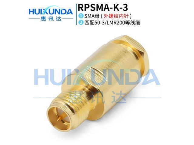 RPSMA-K-3 SMA Reverse Female External Thread Pin Mount 50-3/RG58 Wire Connector RPSMA-K5