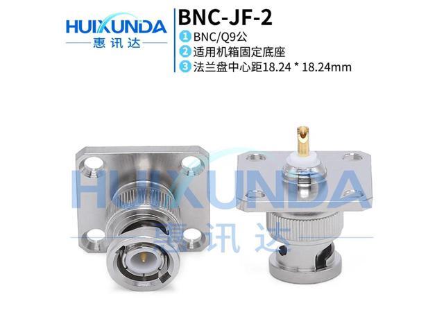 BNC-JF-2 BNC Male with Four Hole Flange Panel Socket 25X25 Large Panel Panel Wall Connector