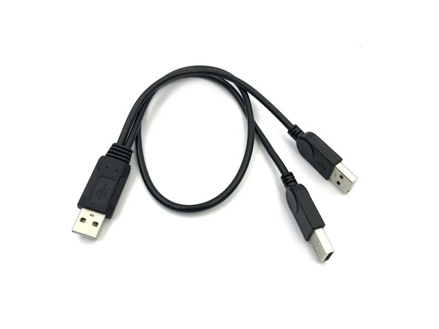 USB 2.0 A 1 male to 2 Dual USB male Data Hub Power Adapter Y Splitter USB Charging Power Cable Cord Extension Cable