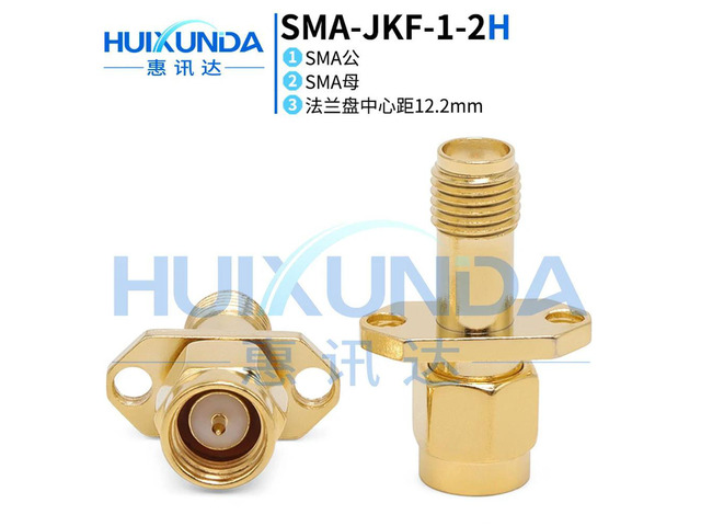 SMA-JKF-1-2H SMA Circular Master Two-hole Flange Fixed SMA-JFK SMA Flange Connector
