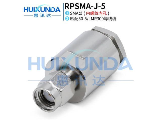 RPSMA-J-5 SMA Reverse Male Female Threaded Hole Mount 50-5/LMR300 Wire Connector RPSMA