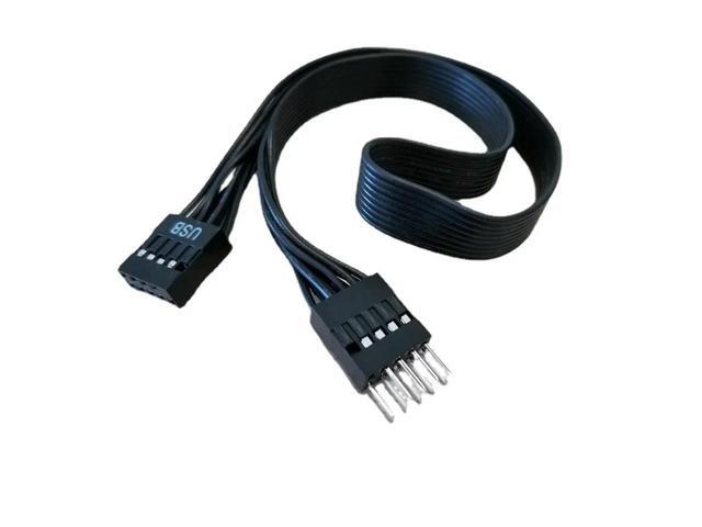 Motherboard Mainboard 9Pin USB 2.0 Male to Female Extension Dupont Data Cable Cord Wire Line 30cm for PC DIY