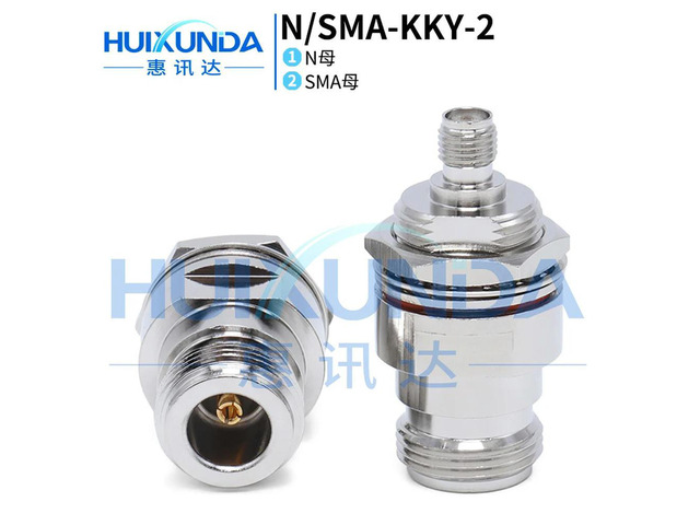 N/SMA-KKY N female to SMA female nut rear fixed waterproof aluminum shell with nut, RF connector KYK